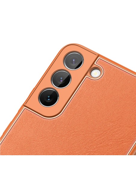 Dux Ducis Yolo elegantiškas dėklo dangtelis pagamintas iš ekologiškos odos, skirtas Samsung Galaxy S22+ (S22 Plus) oranž... Dux Ducis Yolo elegantiškas dėklo dangtelis pagamintas iš ekologiškos odos, skirtas Samsung Galaxy S22+ (S22 Plus) oranž...
