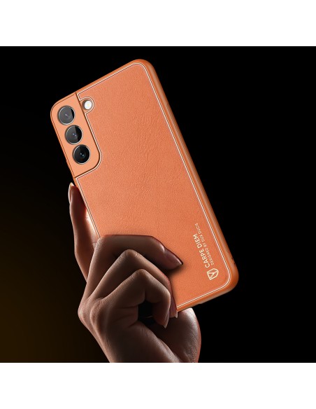 Dux Ducis Yolo elegantiškas dėklo dangtelis pagamintas iš ekologiškos odos, skirtas Samsung Galaxy S22+ (S22 Plus) oranž... Dux Ducis Yolo elegantiškas dėklo dangtelis pagamintas iš ekologiškos odos, skirtas Samsung Galaxy S22+ (S22 Plus) oranž...