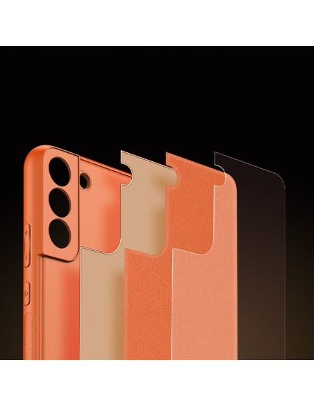 Dux Ducis Yolo elegantiškas dėklo dangtelis pagamintas iš ekologiškos odos, skirtas Samsung Galaxy S22+ (S22 Plus) oranž... Dux Ducis Yolo elegantiškas dėklo dangtelis pagamintas iš ekologiškos odos, skirtas Samsung Galaxy S22+ (S22 Plus) oranž...