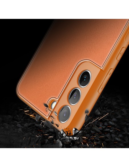 Dux Ducis Yolo elegantiškas dėklo dangtelis pagamintas iš ekologiškos odos, skirtas Samsung Galaxy S22+ (S22 Plus) oranž... Dux Ducis Yolo elegantiškas dėklo dangtelis pagamintas iš ekologiškos odos, skirtas Samsung Galaxy S22+ (S22 Plus) oranž...