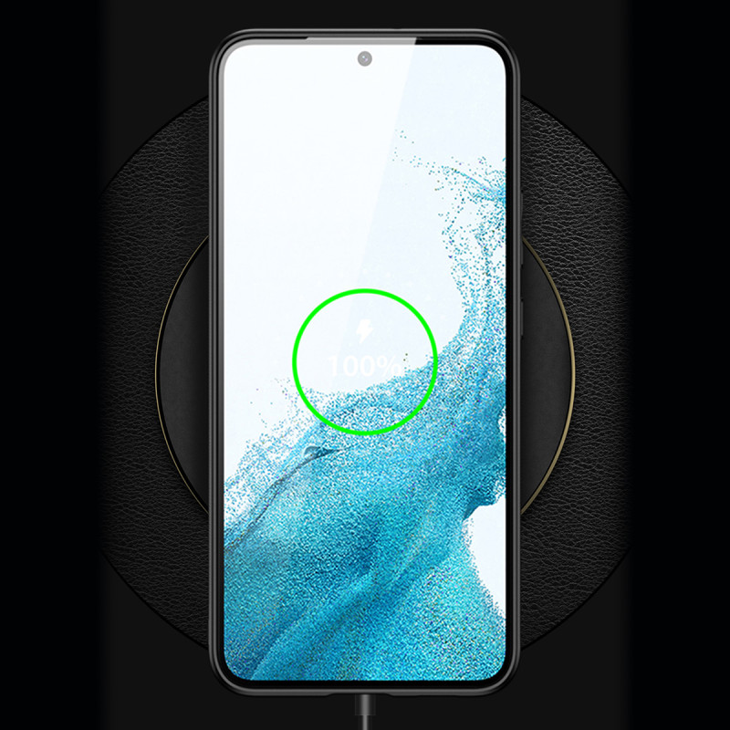 Dux Ducis Yolo elegantiškas dėklo dangtelis pagamintas iš ekologiškos odos, skirtas Samsung Galaxy S22+ (S22 Plus) oranž...