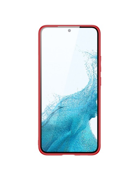 Dux Ducis Yolo elegantiškas dėklo dangtelis pagamintas iš ekologiškos odos, skirtas Samsung Galaxy S22+ (S22 Plus) raudo...