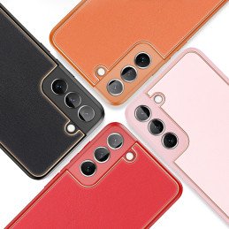 Dux Ducis Yolo elegantiškas dėklo dangtelis pagamintas iš ekologiškos odos, skirtas Samsung Galaxy S22+ (S22 Plus) raudo...