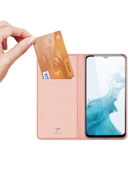 Dux Ducis Skin Pro dėklas su atvartu, skirtas Samsung Galaxy A23 rožinės spalvos Dux Ducis Skin Pro dėklas su atvartu, skirtas Samsung Galaxy A23 rožinės spalvos