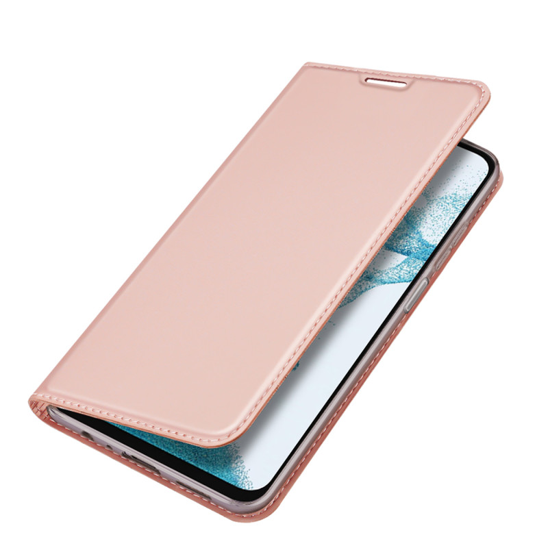 Dux Ducis Skin Pro dėklas su atvartu, skirtas Samsung Galaxy A23 rožinės spalvos