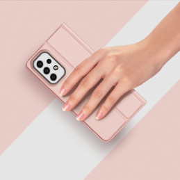 Dux Ducis Skin Pro dėklas su atvartu, skirtas Samsung Galaxy A23 rožinės spalvos