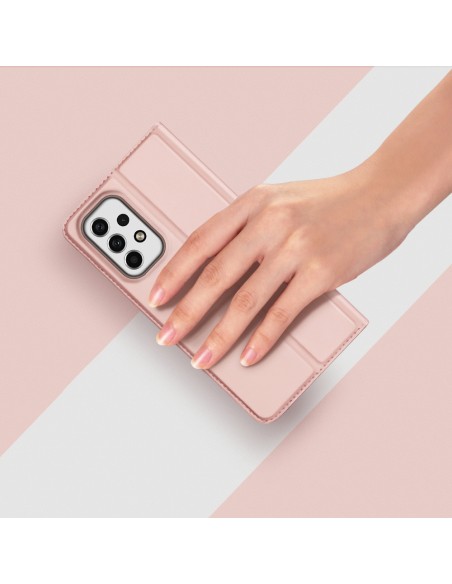 Dux Ducis Skin Pro dėklas su atvartu, skirtas Samsung Galaxy A23 rožinės spalvos Dux Ducis Skin Pro dėklas su atvartu, skirtas Samsung Galaxy A23 rožinės spalvos