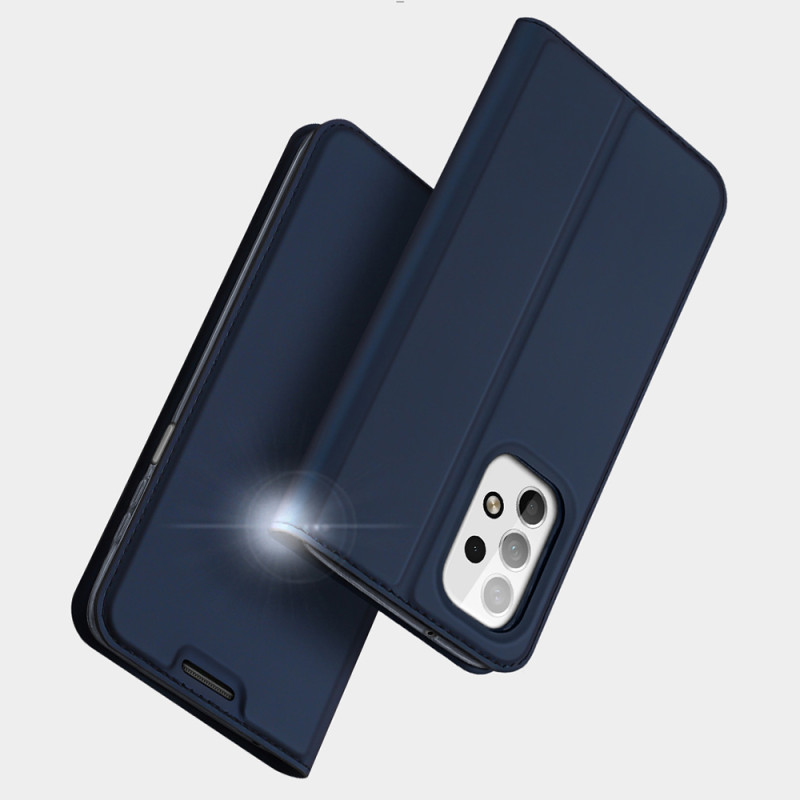 Dux Ducis Skin Pro dėklas su atvartu, skirtas Samsung Galaxy A23 rožinės spalvos