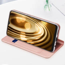 Dux Ducis Skin Pro dėklas su atvartu, skirtas Samsung Galaxy A23 rožinės spalvos