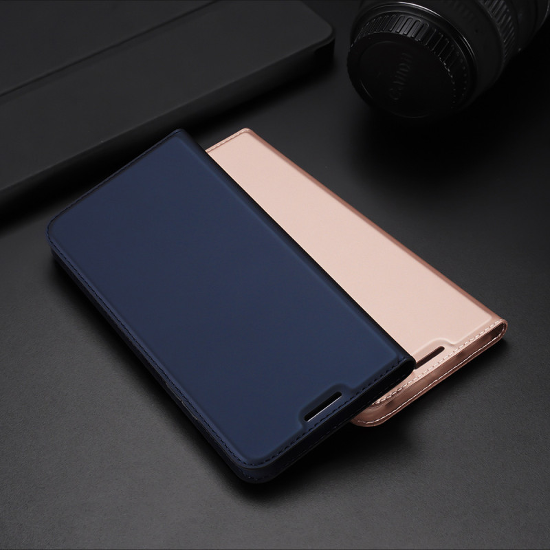 Dux Ducis Skin Pro dėklas su atvartu, skirtas Samsung Galaxy A23 rožinės spalvos