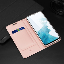 Dux Ducis Skin Pro dėklas su atvartu, skirtas Samsung Galaxy A23 rožinės spalvos