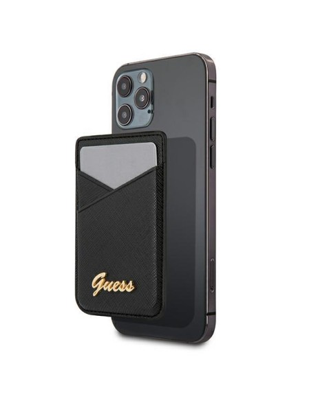 MagSafe Guess Saffiano piniginė - juoda MagSafe Guess Saffiano piniginė - juoda