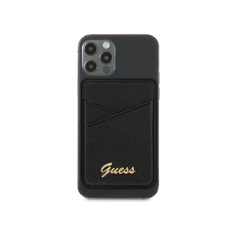 MagSafe Guess Saffiano piniginė - juoda