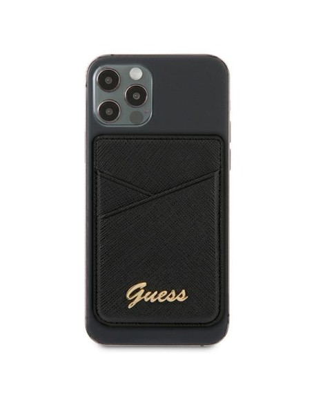 MagSafe Guess Saffiano piniginė - juoda MagSafe Guess Saffiano piniginė - juoda