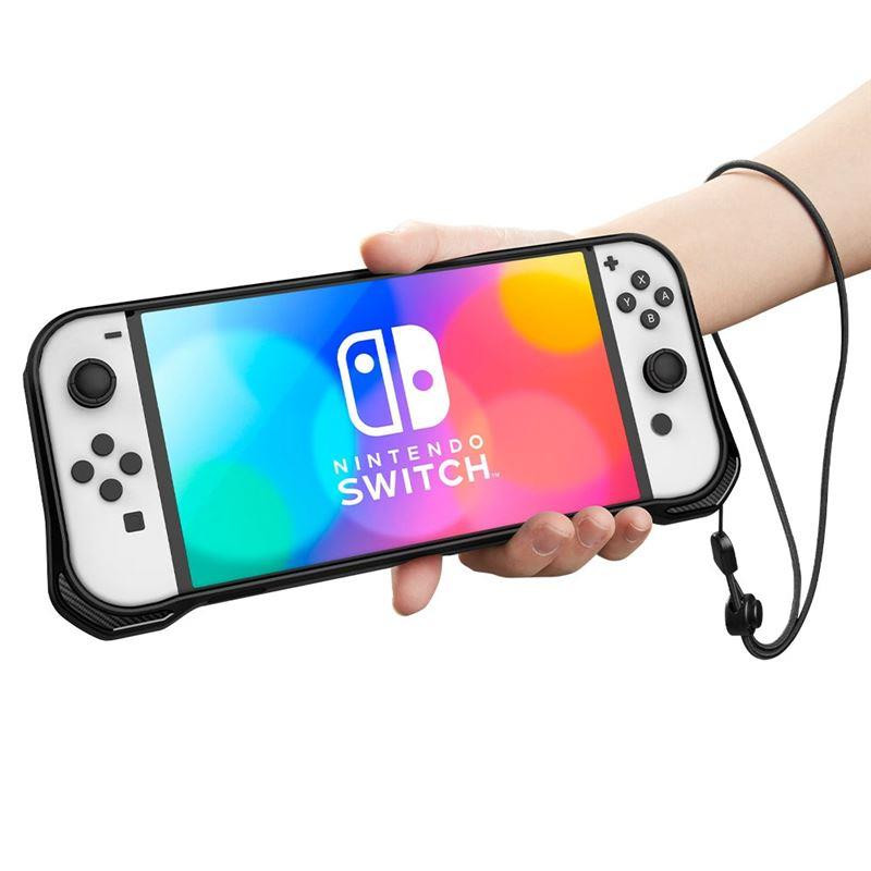 Spigen Rugged Armor dėklas, skirtas Nintendo Switch OLED - matinė juoda