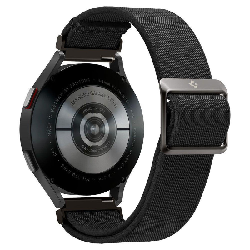 Spigen Fit Lite dirželis, skirtas Samsung Galaxy Watch 4 / 5 / 5 Pro / 6 - juodas