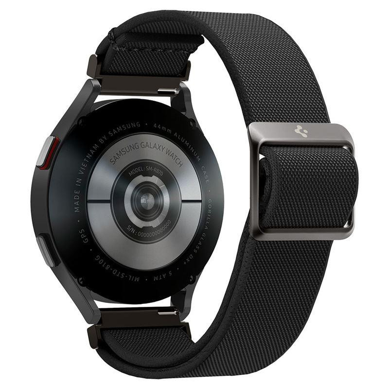 Spigen Fit Lite dirželis, skirtas Samsung Galaxy Watch 4 / 5 / 5 Pro / 6 - juodas