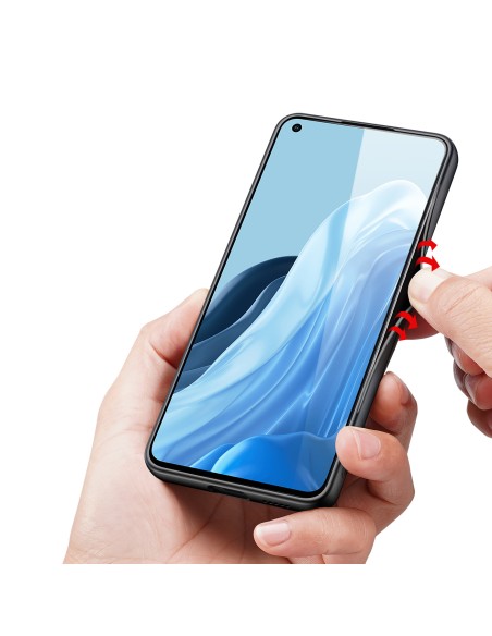 Dux Ducis Fino dėklo dangtelis, padengtas nailono medžiaga, skirtas Oppo Reno7 Pro 5G juodai Dux Ducis Fino dėklo dangtelis, padengtas nailono medžiaga, skirtas Oppo Reno7 Pro 5G juodai