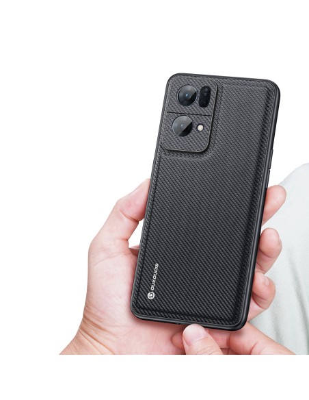 Dux Ducis Fino dėklo dangtelis, padengtas nailono medžiaga, skirtas Oppo Reno7 Pro 5G juodai Dux Ducis Fino dėklo dangtelis, padengtas nailono medžiaga, skirtas Oppo Reno7 Pro 5G juodai