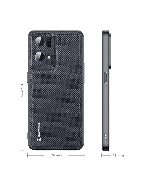 Dux Ducis Fino dėklo dangtelis, padengtas nailono medžiaga, skirtas Oppo Reno7 Pro 5G juodai Dux Ducis Fino dėklo dangtelis, padengtas nailono medžiaga, skirtas Oppo Reno7 Pro 5G juodai