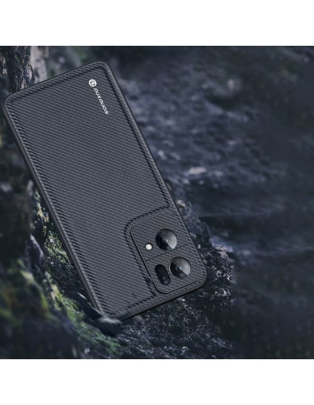 Dux Ducis Fino dėklo dangtelis, padengtas nailono medžiaga, skirtas Oppo Reno7 Pro 5G juodai Dux Ducis Fino dėklo dangtelis, padengtas nailono medžiaga, skirtas Oppo Reno7 Pro 5G juodai