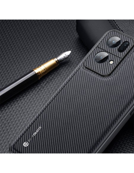 Dux Ducis Fino dėklo dangtelis, padengtas nailono medžiaga, skirtas Oppo Reno7 Pro 5G juodai Dux Ducis Fino dėklo dangtelis, padengtas nailono medžiaga, skirtas Oppo Reno7 Pro 5G juodai