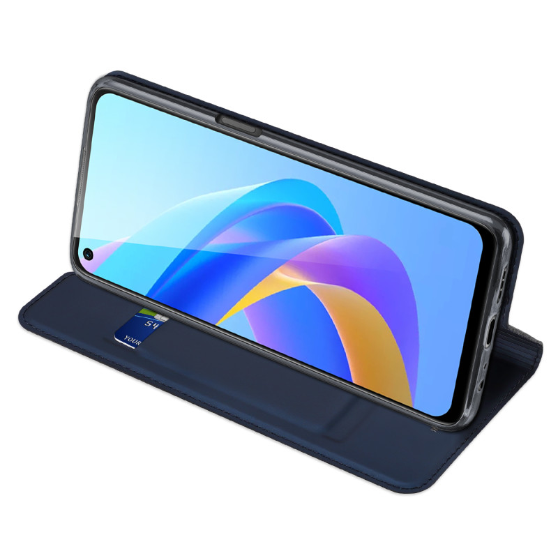 Dux Ducis Skin Pro atverčiamas dėklas, skirtas Realme 9i/ Oppo A36 mėlynai