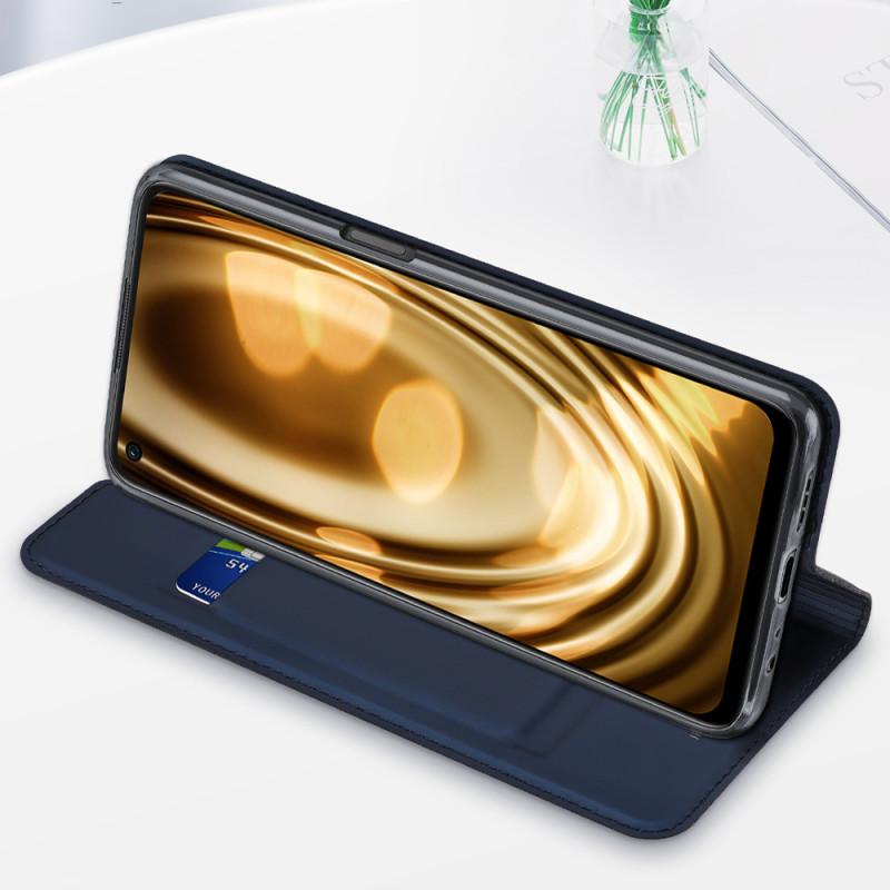 Dux Ducis Skin Pro atverčiamas dėklas, skirtas Realme 9i/ Oppo A36 mėlynai