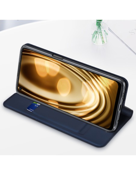 Dux Ducis Skin Pro atverčiamas dėklas, skirtas Realme 9i/ Oppo A36 mėlynai