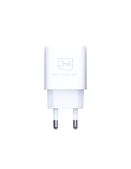 3mk Hyper Charger 20W USB-C USB-A sieninis įkroviklis – baltas 3mk Hyper Charger 20W USB-C USB-A sieninis įkroviklis – baltas