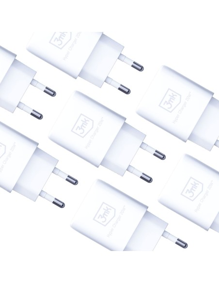 3mk Hyper Charger 20W USB-C USB-A sieninis įkroviklis – baltas 3mk Hyper Charger 20W USB-C USB-A sieninis įkroviklis – baltas