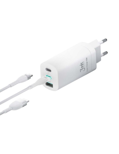 3mk Hyper Charger 65W sieninis įkroviklis 2x USB-C 2x USB-A - balta 3mk Hyper Charger 65W sieninis įkroviklis 2x USB-C 2x USB-A - balta