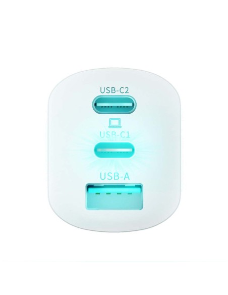 3mk Hyper Charger 65W sieninis įkroviklis 2x USB-C 2x USB-A - balta 3mk Hyper Charger 65W sieninis įkroviklis 2x USB-C 2x USB-A - balta
