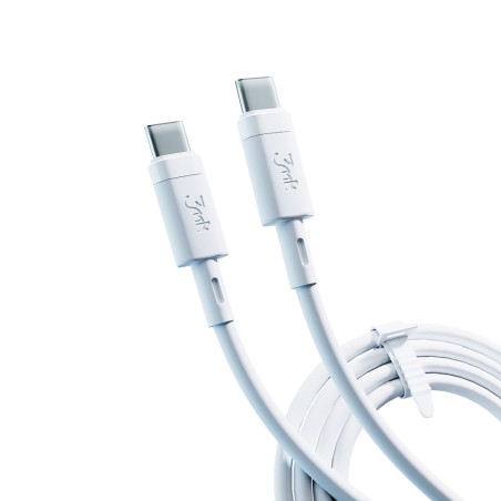 3mk Hyper Silicone Cable USB-C / USB-C 60W 3A - baltas 3mk Hyper Silicone Cable USB-C / USB-C 60W 3A - baltas