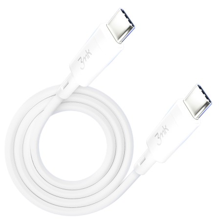 3mk Hyper Silicone Cable USB-C / USB-C 60W 3A - baltas 3mk Hyper Silicone Cable USB-C / USB-C 60W 3A - baltas
