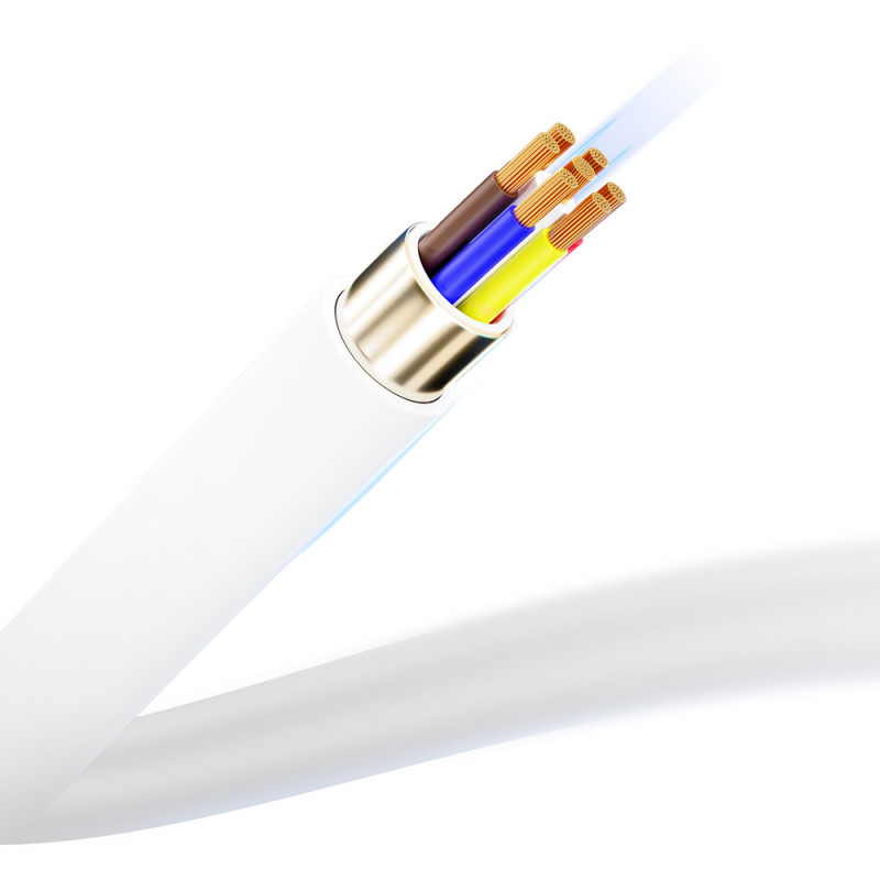 3mk Hyper Silicone Cable USB-C / Lightning 20W 3A - baltas