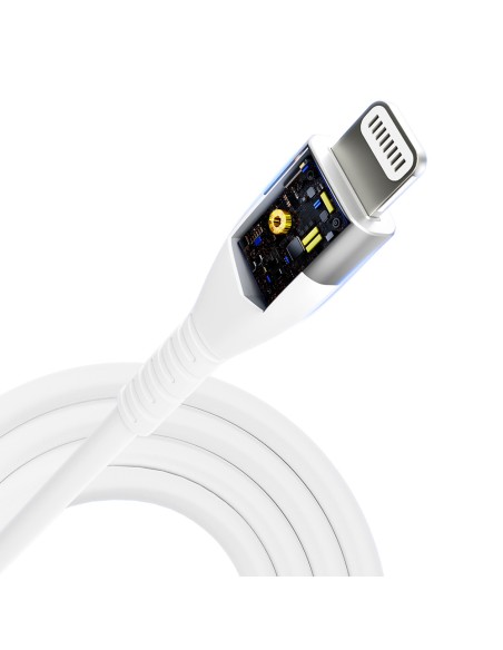 3mk Hyper Silicone Cable USB-C / Lightning 20W 3A - baltas 3mk Hyper Silicone Cable USB-C / Lightning 20W 3A - baltas