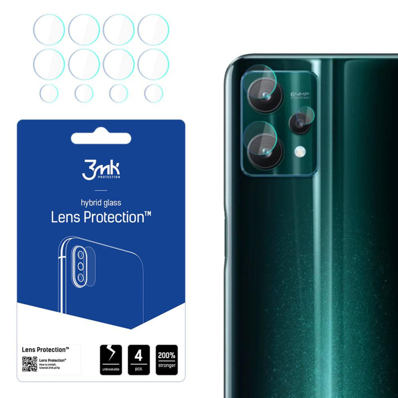 3mk Lens Protection™ hibridinis fotoaparato stiklas, skirtas Realme 9 Pro