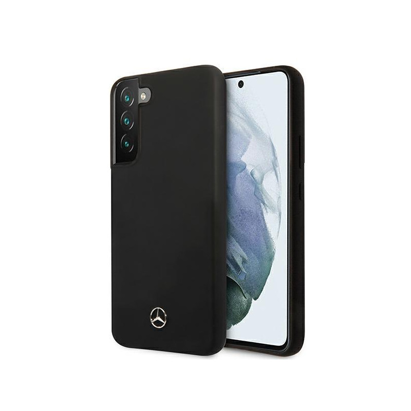 Mercedes Silicone Line dėklas Samsung Galaxy S22 - juodas