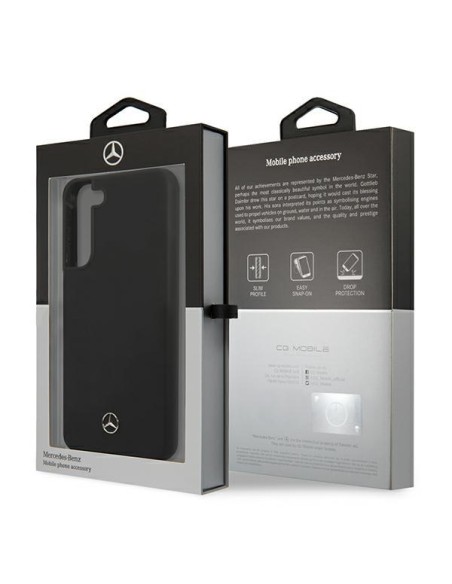 Mercedes Silicone Line dėklas Samsung Galaxy S22 - juodas Mercedes Silicone Line dėklas Samsung Galaxy S22 - juodas