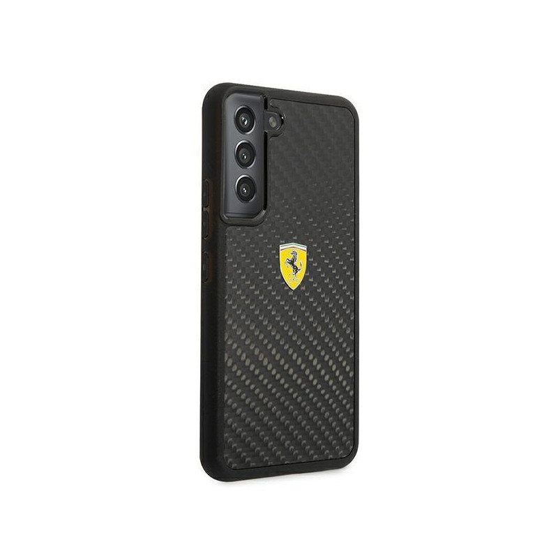 Ferrari On Track Real Carbon dėklas, skirtas Samsung Galaxy S22 - juodas