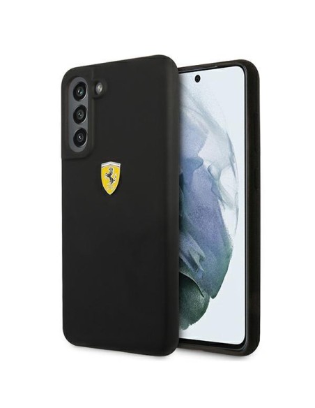Ferrari silikoninis dėklas Samsung Galaxy S21 FE - juodas Ferrari silikoninis dėklas Samsung Galaxy S21 FE - juodas