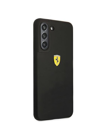 Ferrari silikoninis dėklas Samsung Galaxy S21 FE - juodas Ferrari silikoninis dėklas Samsung Galaxy S21 FE - juodas