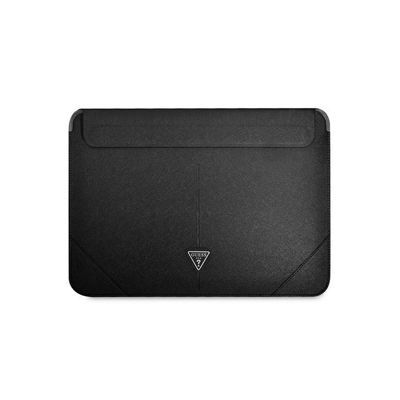 Guess Saffiano Triangle Logo dėklas 14" nešiojamam kompiuteriui - juodas Guess Saffiano Triangle Logo dėklas 14" nešiojamam kompiuteriui - juodas