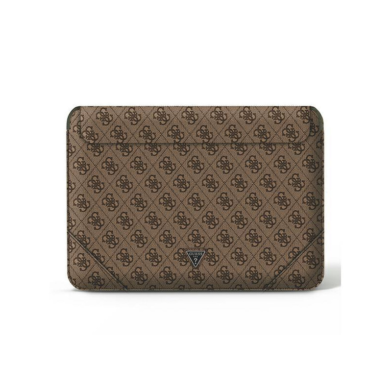 Guess 4G Uptown Triangle Logo dėklas 16 colių nešiojamam kompiuteriui – rudas