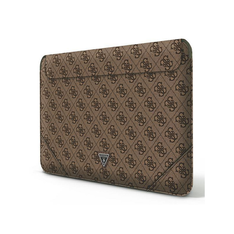 Guess 4G Uptown Triangle Logo dėklas 16 colių nešiojamam kompiuteriui – rudas