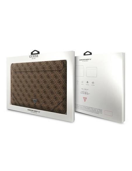 Guess 4G Uptown Triangle Logo dėklas 16 colių nešiojamam kompiuteriui – rudas Guess 4G Uptown Triangle Logo dėklas 16 colių nešiojamam kompiuteriui – rudas