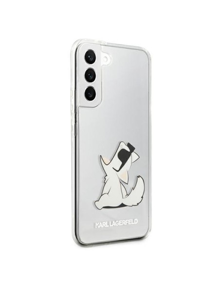 Karl Lagerfeld Choupette Eat dėklas, skirtas Samsung Galaxy S22+ - skaidrus Karl Lagerfeld Choupette Eat dėklas, skirtas Samsung Galaxy S22+ - skaidrus