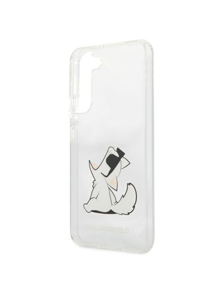 Karl Lagerfeld Choupette Eat dėklas, skirtas Samsung Galaxy S22+ - skaidrus Karl Lagerfeld Choupette Eat dėklas, skirtas Samsung Galaxy S22+ - skaidrus