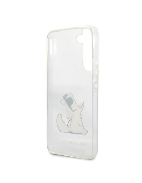 Karl Lagerfeld Choupette Eat dėklas, skirtas Samsung Galaxy S22+ - skaidrus Karl Lagerfeld Choupette Eat dėklas, skirtas Samsung Galaxy S22+ - skaidrus